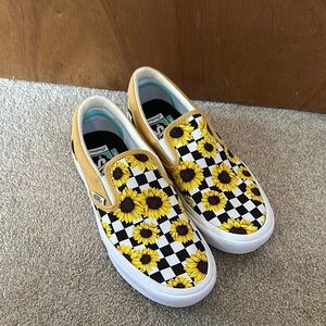 Vans Sunflower Checkered Slip-On Shoes